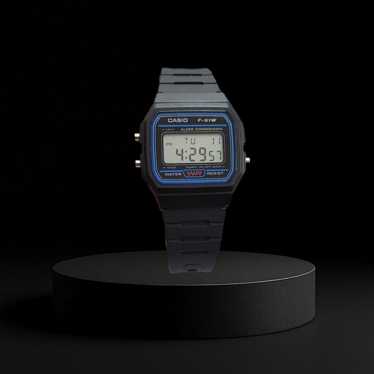 Reloj Casio F-91W Digital Clásico de Resina Negra - El Legendario Diario