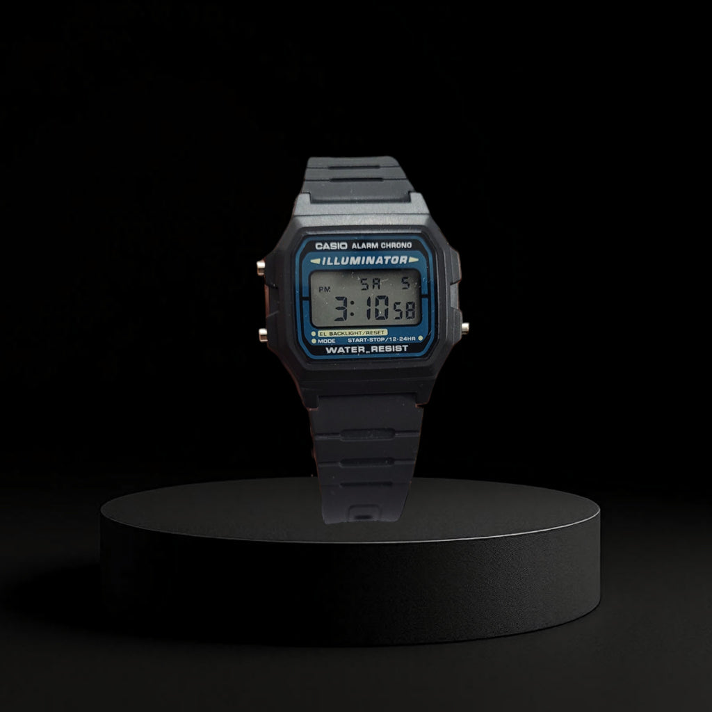 Reloj Casio F-105W Illuminator Digital de Resina Negra