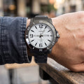 Reloj Casio MTP-VD01 para Hombre - Acero Oscuro y Esfera Blanca