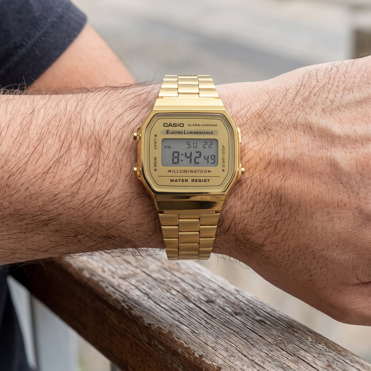 Reloj Casio A168WG Dorado Vintage para Hombre - Clásico Digital