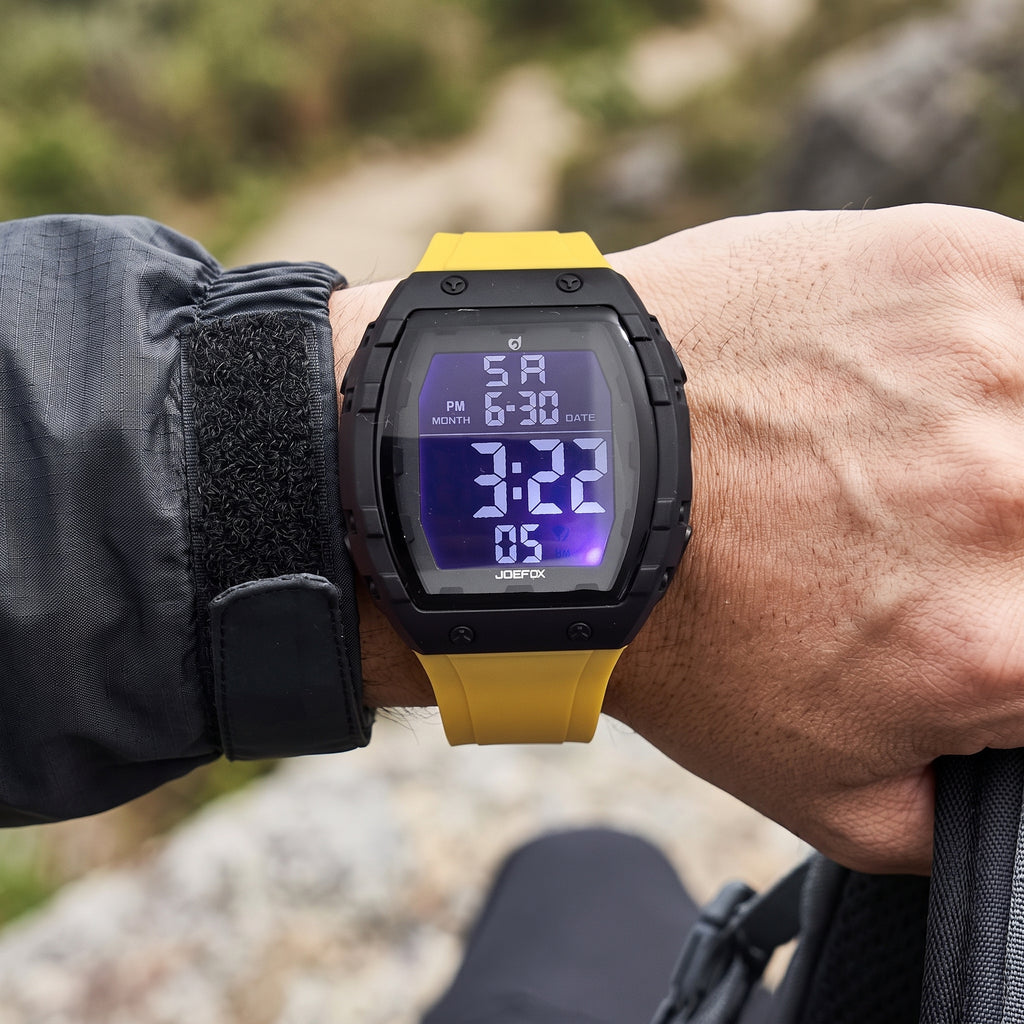 Reloj Deportivo Joefox Digital Todo Terreno - Negro y Amarillo