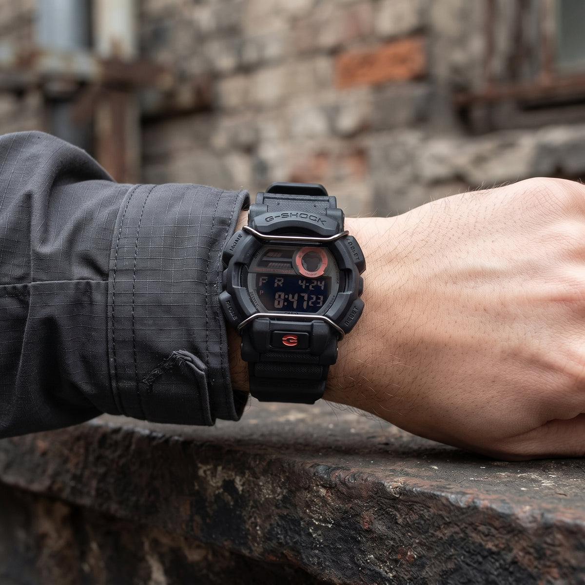 Reloj Casio G-Shock Deportivo Negro con Protector de Alambre - Estilo Táctico e Imponente