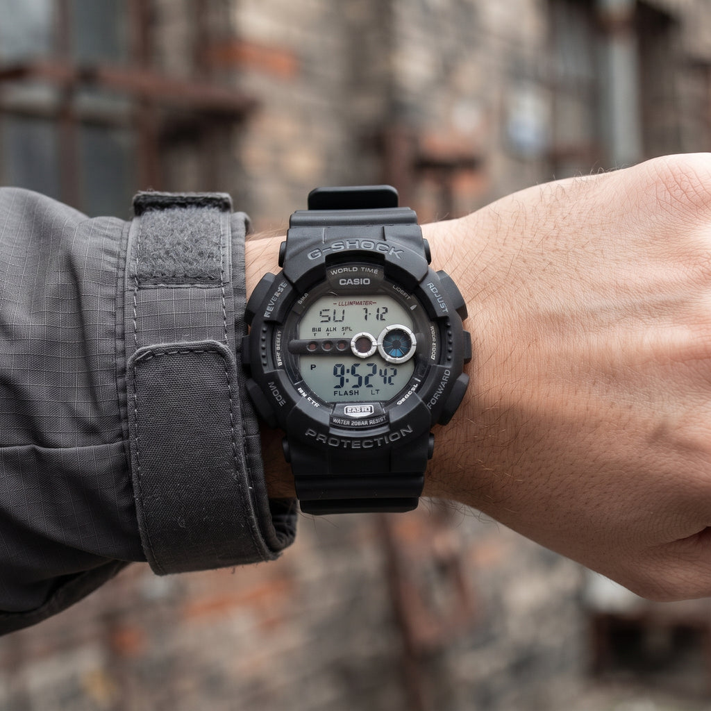 Reloj Casio G-Shock GD-100 Deportivo Negro - Estilo Robusto y Urbano