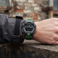 Reloj Casio G-Shock Deportivo Negro y Verde con Protector de Alambre - Estilo Táctico e Imponente